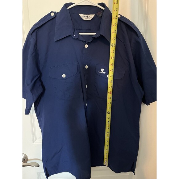 VTG Tori Richards Men’s Outrigger Hawaiian Pacific Boat Navy XL - Picture 8 of 9